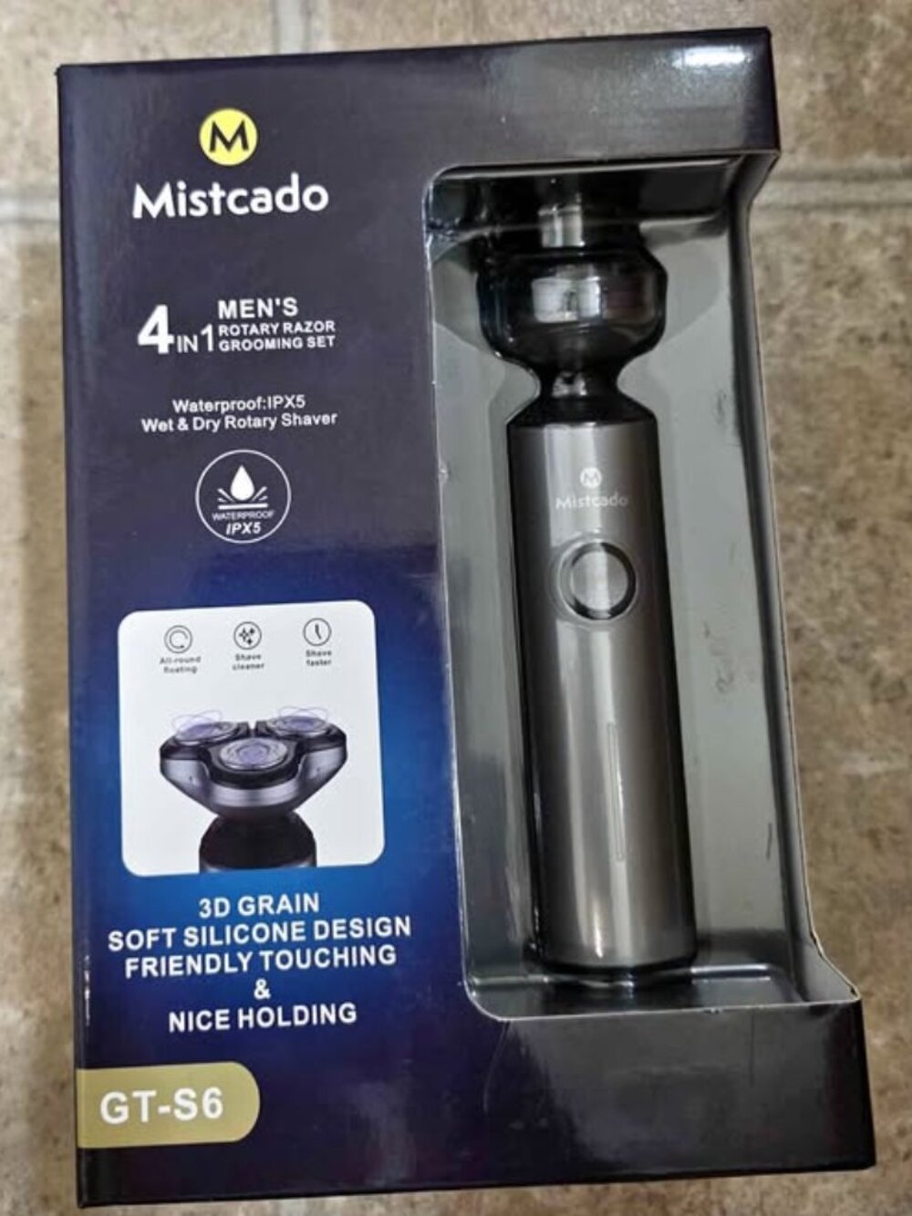 Mistcado GT-S6 Waterproof Wet/Dry Electric Shaver for Men